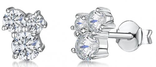 Jools - Cubic Zirconia Set, Sterling Silver - Stud Earrings kpe2078