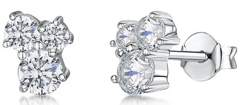 Jools - Cubic Zirconia Set, Sterling Silver - Stud Earrings kpe2078