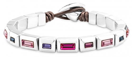 Uno de 50 - Crystal Set, Silver Plated - Bracelet PUL1968MCLMTL0M