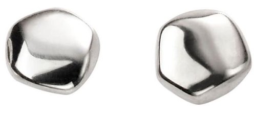 Gecko - Sterling Silver Organic Pebble Stud Earrings E5759