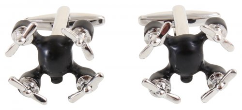 Dalaco - Rhodium Plated Drone Cufflinks 90-1004