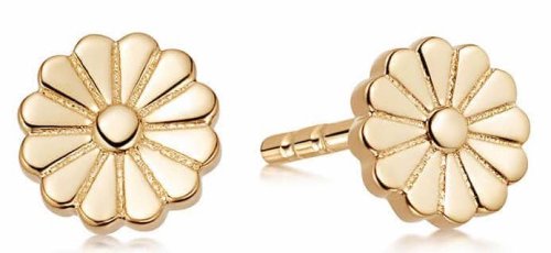 Daisy - DAISY BLOOM, Yellow Gold Plated STUD EARRINGS ST01-GP