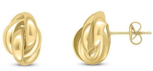 Guest and Philips - Fancy Knot , Yellow Gold 9ct Stud Earrings 10-01-049