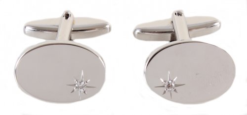 Dalaco - Star Set, CZ Set, Silver Plated - Cufflinks 90-9030