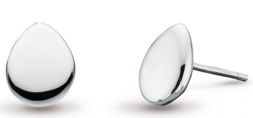 Kit Heath - Coast Pebbles, Rhodium Plated Stud Earrings 40186RP