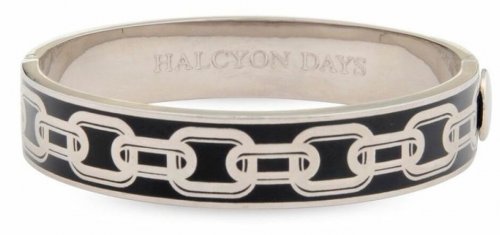 Halcyon Days - Chain Black, Enamel Bangle HBCHA0213P