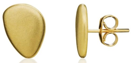 Guest and Philips - Flat Pebble, Yellow Gold 9ct Stud Earrings 10-01-337