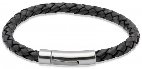 Unique - Moro, Leather - Stainless Steel - Bracelet, Size 21 B507ABL-21CM