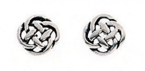 Gecko - Ladies , Silver Celtic Design Stud Earring - A596