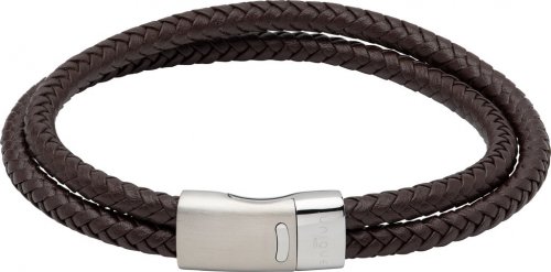 Unique - Leather , Stainless Steel - Magnetic Clasp Bracelet, Size 21CM B483DB-21CM B483DB-21CM