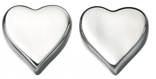 Gecko - Sterling Silver HEART STUD EARRINGS E4619