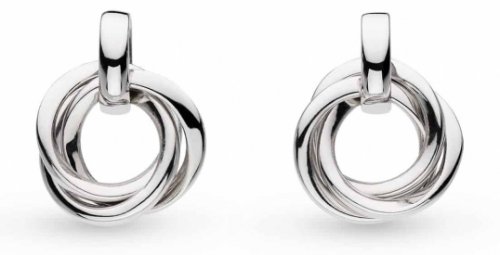 Kit Heath - Bevel Trilogy, Rhodium Plated Drop Earrings 6168RP