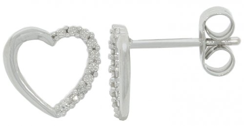 Guest and Philips - HEART, Diamond Set, White Gold - EARRINGS 09EASD80091