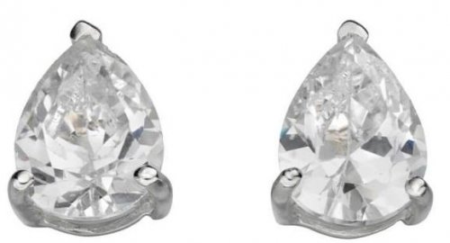 Gecko - Cubic Zirconia Set, Sterling Silver - Round Stud Earrings E457C