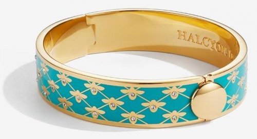 Halcyon Days - Bee Trellis, Enamel Bangle HBBES1413G