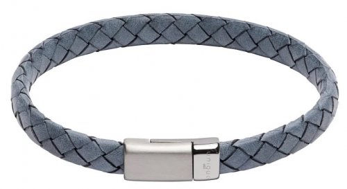 Unique - Leather - Stainless Steel - Bracelet, Size 21CM B496AB-21CM