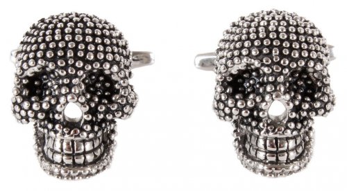 Dalaco - Skull, Rhodium Plated Cufflinks 90-1028