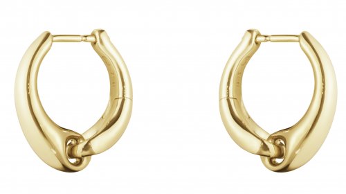 Georg Jensen - Reflect, Yellow Gold - Large Earhoop, Size L 20001184