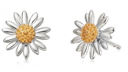 Daisy - Bellis Daisy, Sterling Silver Stud Earrings E2005