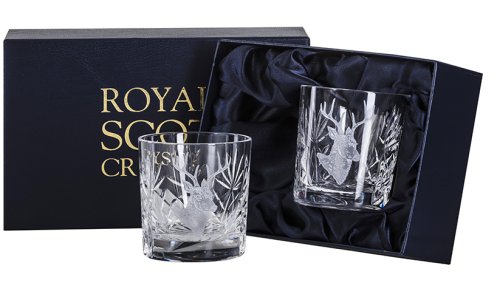 Royal Scot Crystal - Stag, Glass/Crystal - Whisky Tumblers, Size 84mm KINB2WSTAG