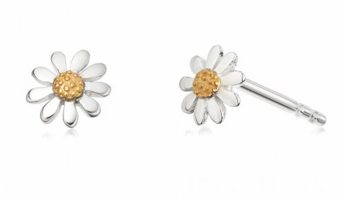 Daisy - Vintage Daisy, Sterling Silver - Stud Earrings, Size 5mm E4001 E4001