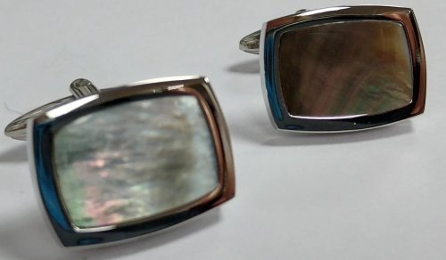 Unique - Stainless Steel Abalone Cufflinks QC-281