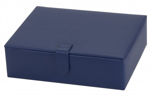 Guest and Philips - Navy, Faux Leather - Desk Top Organiser, Size 25x20.5x8cm 1584