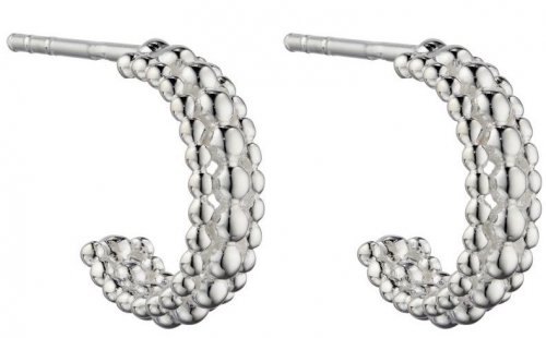 Gecko - Multi Bead, Sterling Silver 3/4 Hoop Earrings E6010