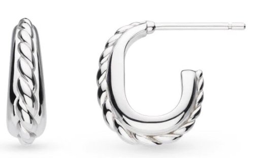 Kit Heath - Marina Rope Band, Sterling Silver Semi Hoop Stud Earring 61065RP