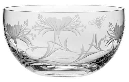 Royal Scot Crystal - Bee & Honeysuckle, Glass/Crystal Fruit/Salad Bowl BEEFS