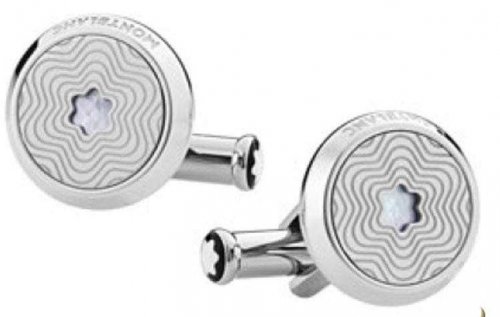 Mont Blanc - MOP Set, Stainless Steel/Tungsten - Exploding Star Cufflinks