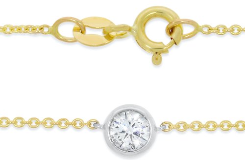 Guest and Philips - Lab Grown Diamond Set, White Gold - Yellow Gold - 9ct D 3ct 12st Collarette 09CODI89421