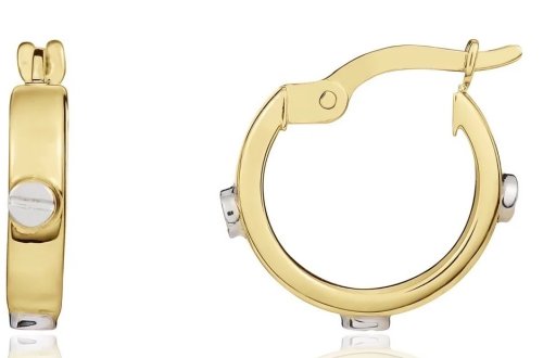Guest and Philips - Yellow Gold 9ct Sq Hoop Earrings 10-18-137