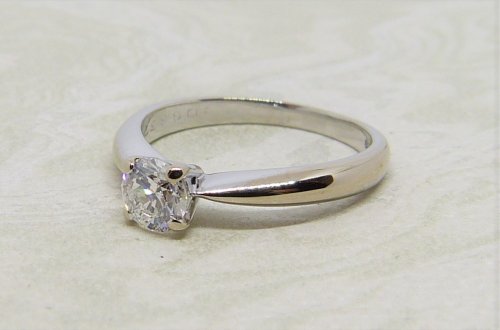 Antique Guest and Philips - 0.50ctDiamond Set, White Gold - Single Stone Ring