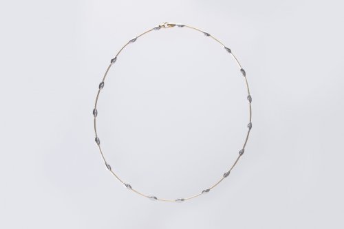 Bracini - Yellow Gold 9ct Solid Link Bi Coloured necklace