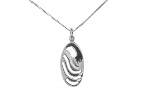 Tianguis Jackson - Sterling Silver Oval Pendant 18inch Chain - CY0011