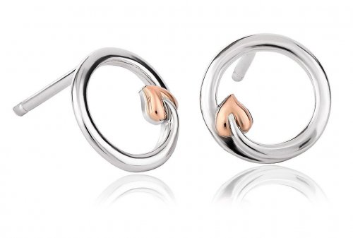 Clogau - Tree of Life, Silver/Rose Gold Plate Stud Earrings