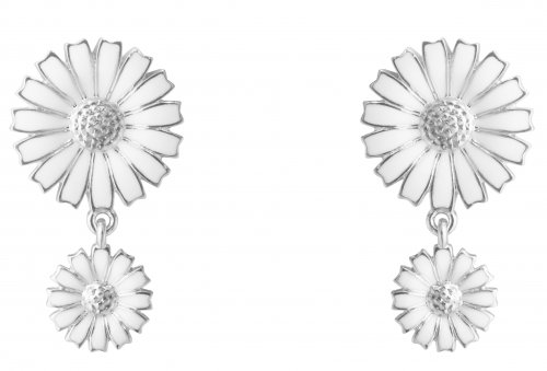 Georg Jensen - Daisy, Enamel Double Earrings 20001542