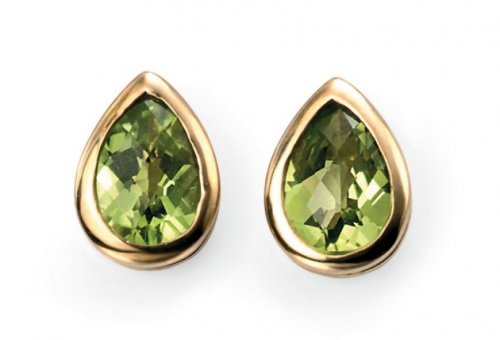 Gecko - Peridot Set, Yellow Gold - 9ct Stud Earrings GE489G