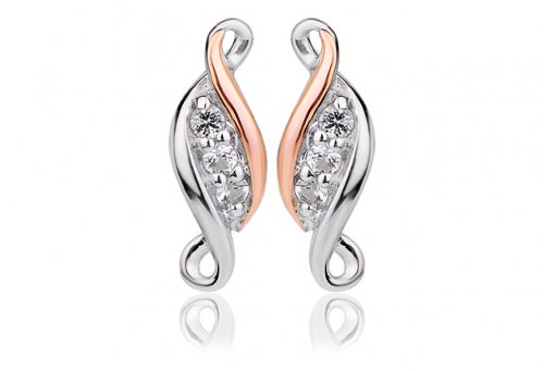 Clogau - past present future, Topaz Set, Rose Gold - Sterling Silver - earrings 3SPPFE