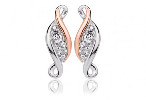 Clogau - PAST PRESNT FUTURE, Topaz Set, Rose Gold - Sterling Silver - EARRINGS 3SPPFE