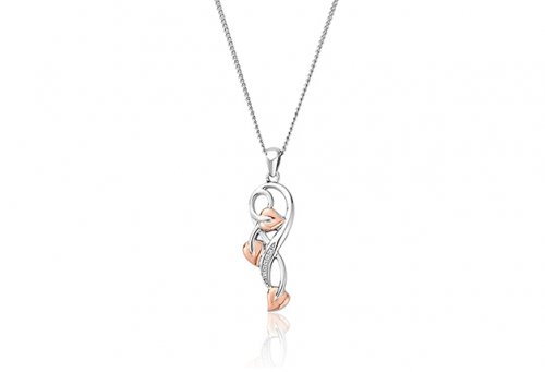 Clogau - Tree of lfie , Sterling Silver Vine Necklace 3STOLCDP