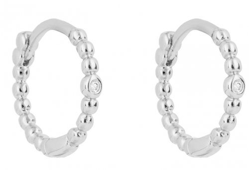 Gecko - Beginnings, CZ Set, Sterling Silver - Hoop Earrings E6349C