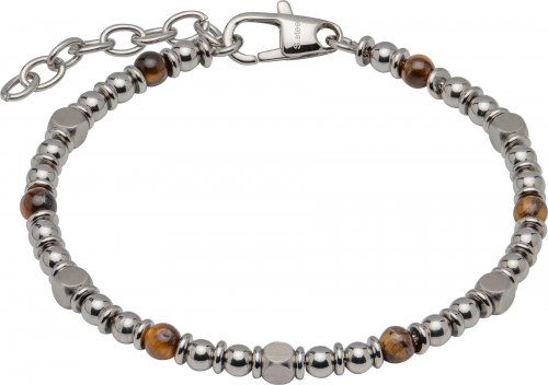 Unique - Tiger Eye Set, Stainless Steel - Bracelet, Size 21cm LAB-181-21CM