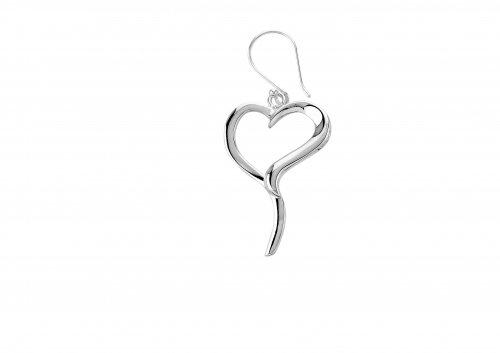 Tianguis Jackson - Sterling Silver Heart with Tail Drops Earrings