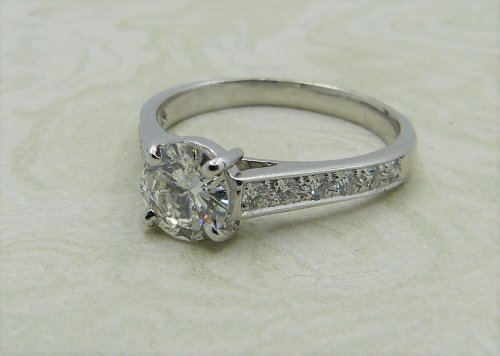 Antique Guest and Philips - 1.50ct Diamond Set, White Gold - Single Stone Ring R4122