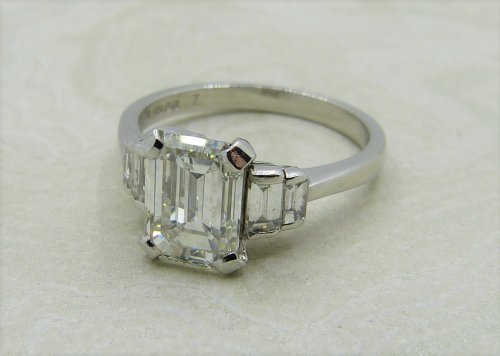 Antique Guest and Philips - 2.11ct Diamond Set, Platinum - Single Stone Ring R4192