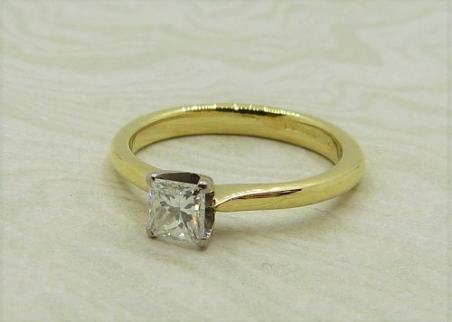 Antique Guest and Philips - 0.30ct Diamond Set, Yellow Gold - White Gold - Single Stone Ring R4345