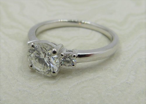 Antique Guest and Philips - 1.10ct Diamond Set, Platinum - Single Stone Ring R4620