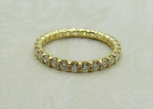 Antique Guest and Philips - 0.98ct Diamond Set, Yellow Gold - Full Eternity Ring R3782